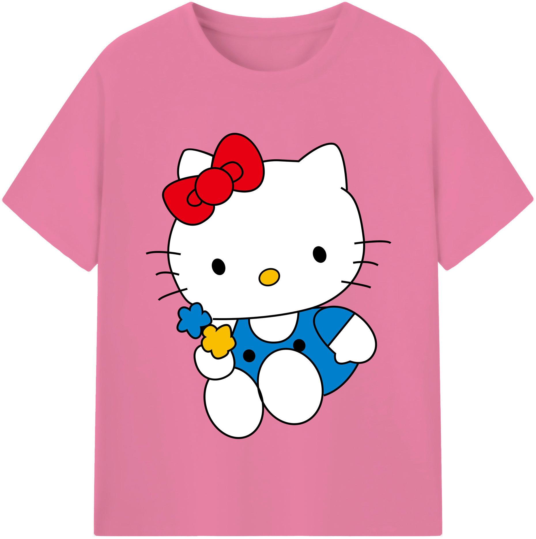 （画像用） Hello Kitty ハローキティ 綿100％半袖Tシャツ（フロントプリント）